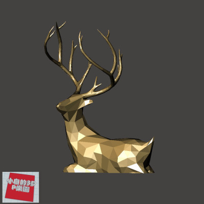 Low-Poly 3D Model - Deer 低面數- 鹿