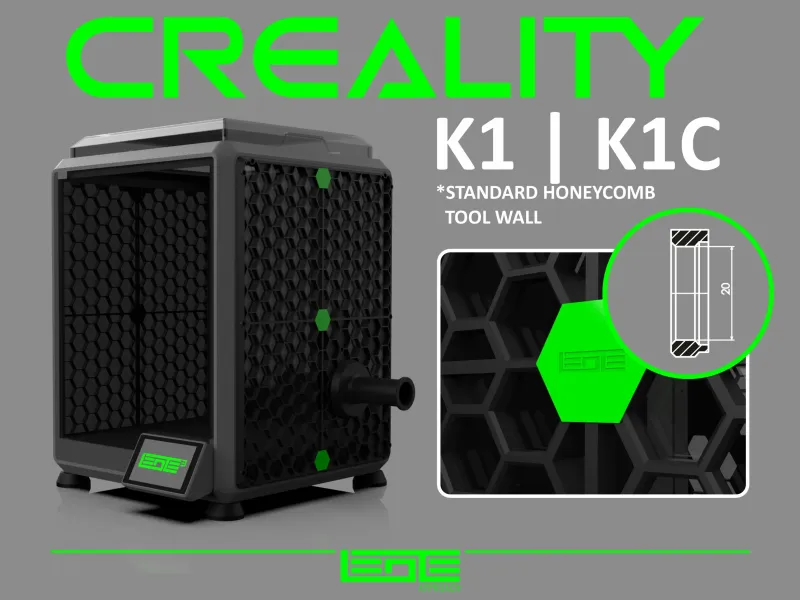 CREALITY K1|K1C|K1SE - HONEYCOMB STORAGE WALL [STANDARD]