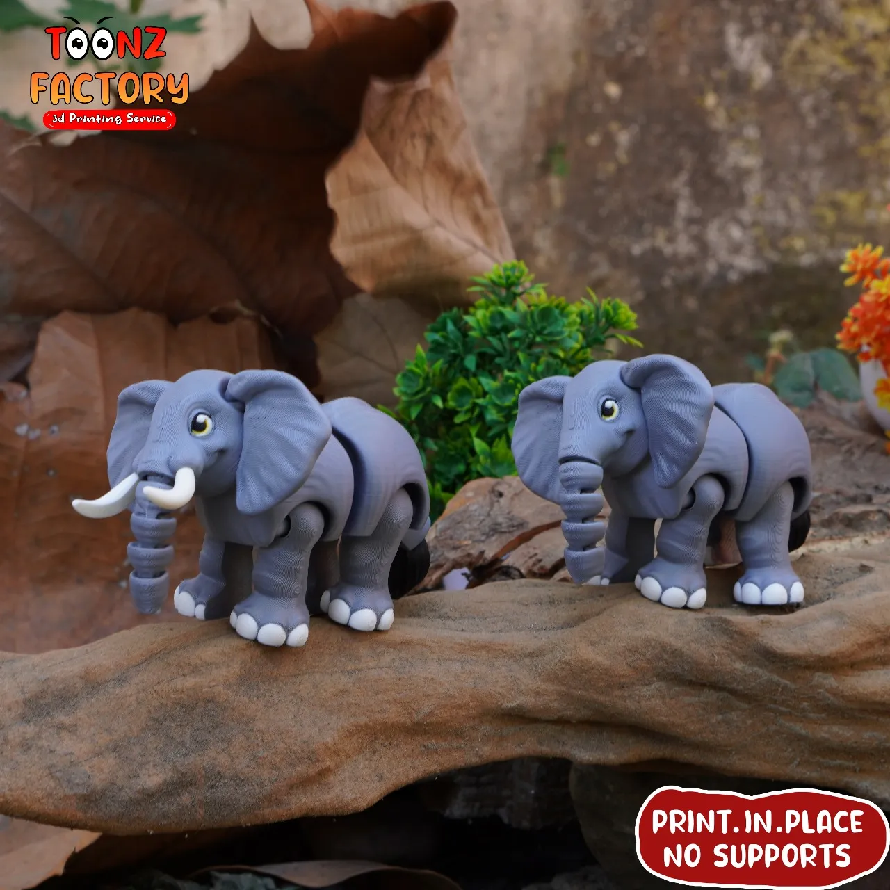 PRINT IN PLACE CUTE FLEXI ELEPHANT