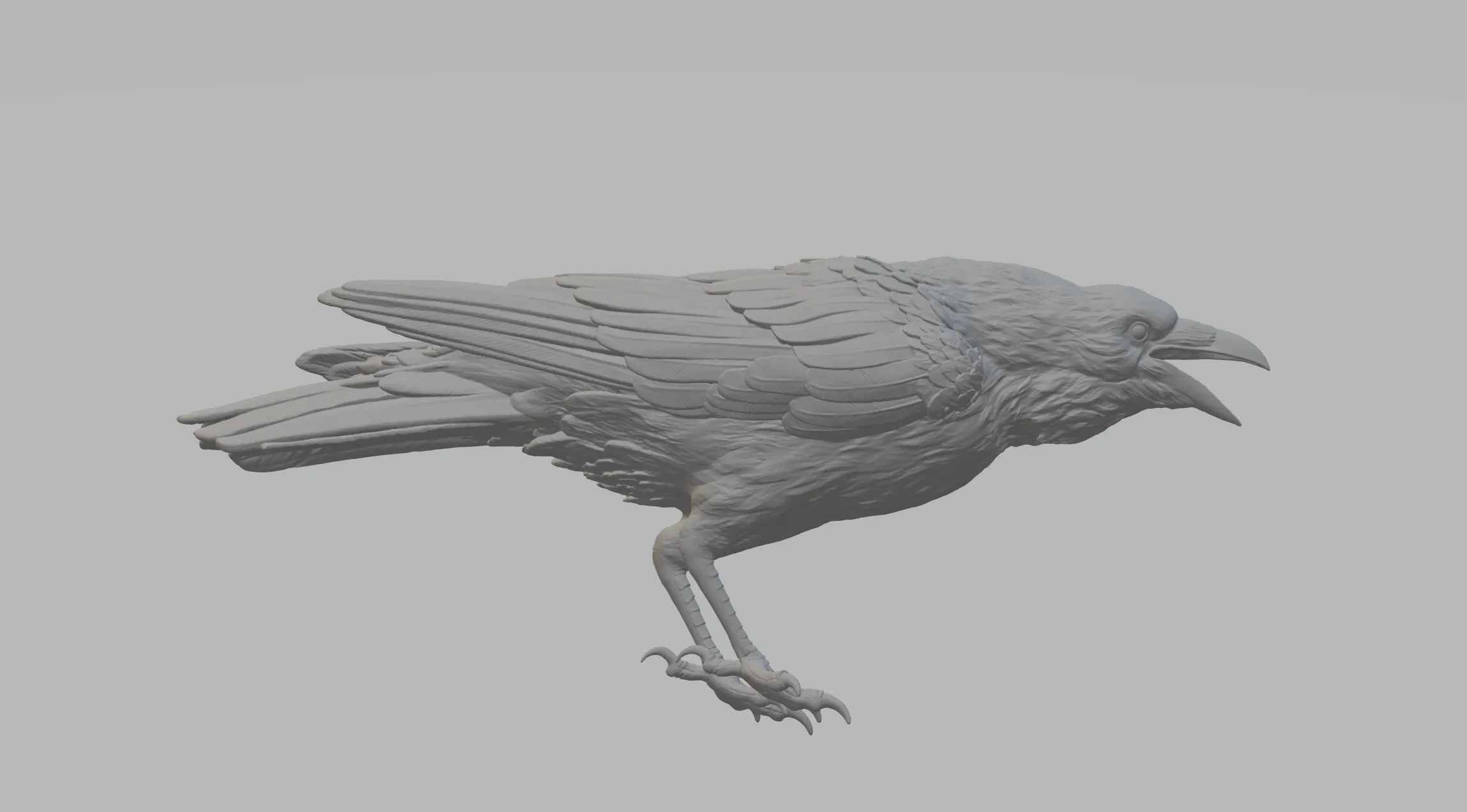 Crow 3D Model raven 3D print model