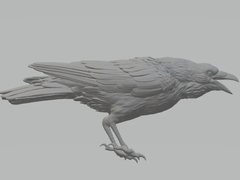 Crow 3D Model raven 3D print model