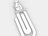 Paperclip man in bathroo - bookmark-1