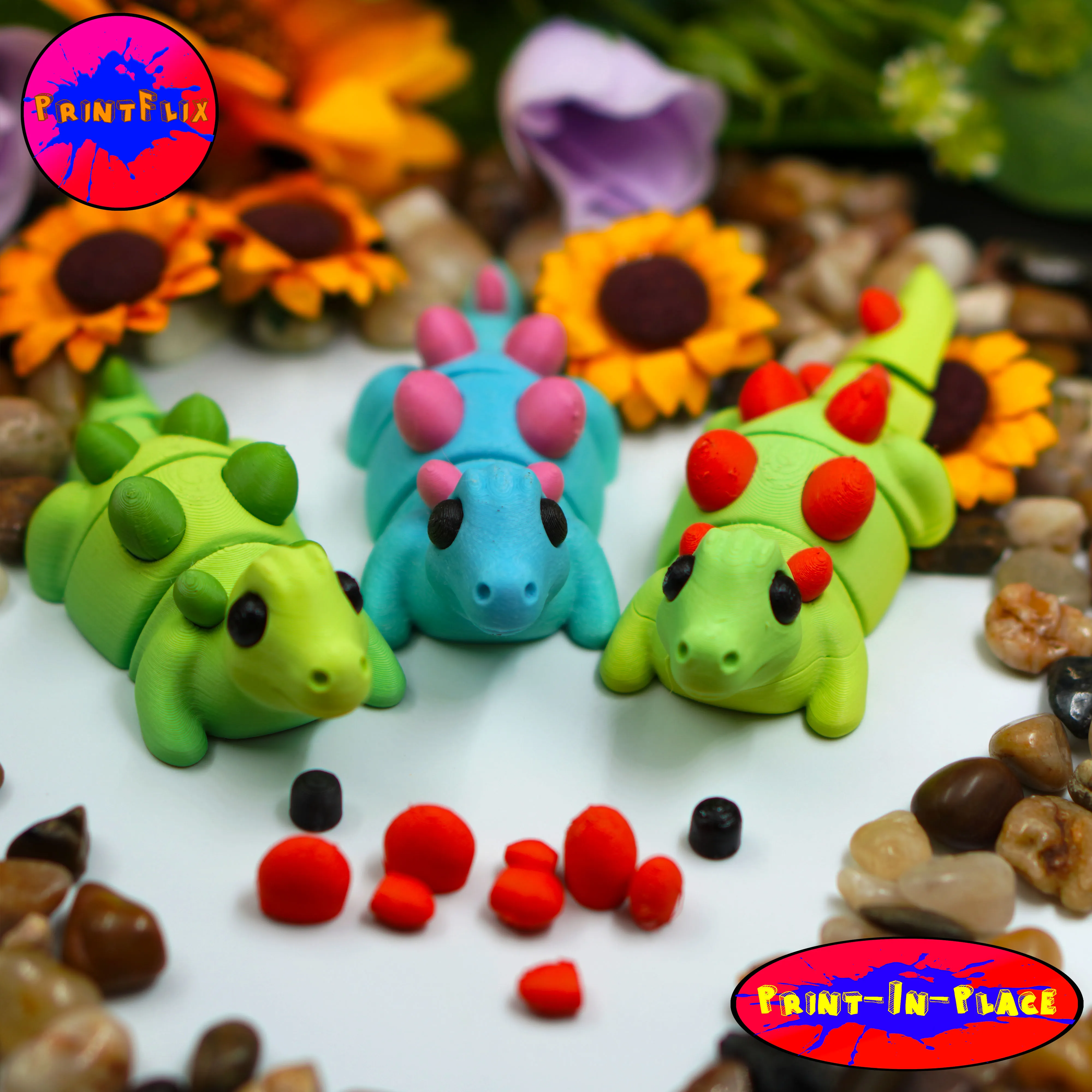 Cute Flexi Tiny STEGOSAURUS (DINOSAUR)