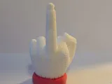 F*ck 2024 Christmas Glove Middle Finger Ornament-0