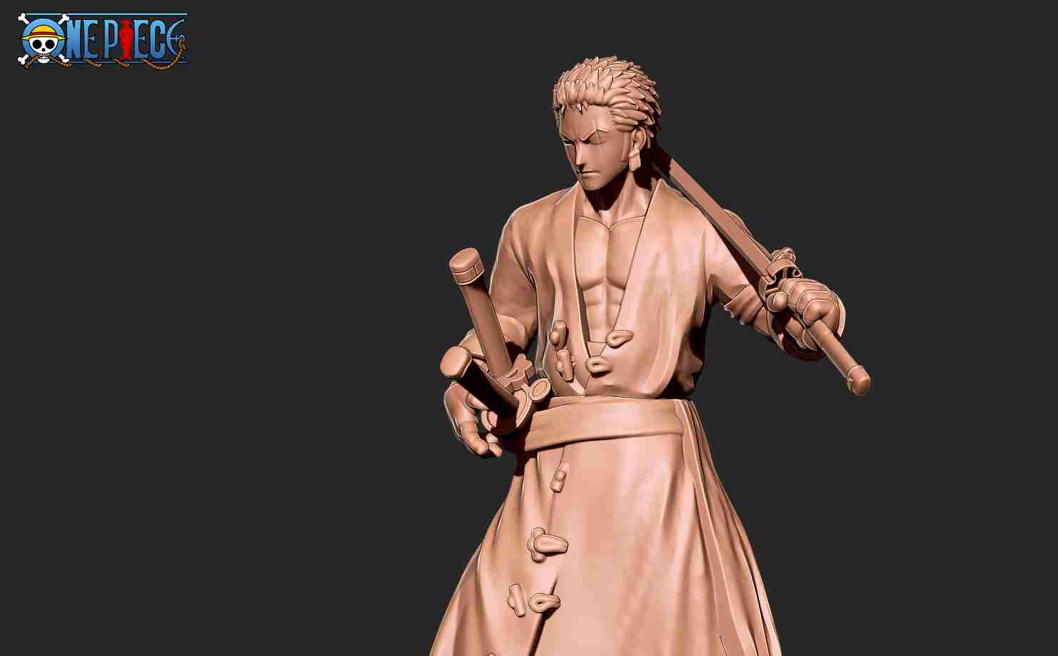 Roronoa Zoro - One Piece Modelo de impresión 3D in Figurillas 3DExport