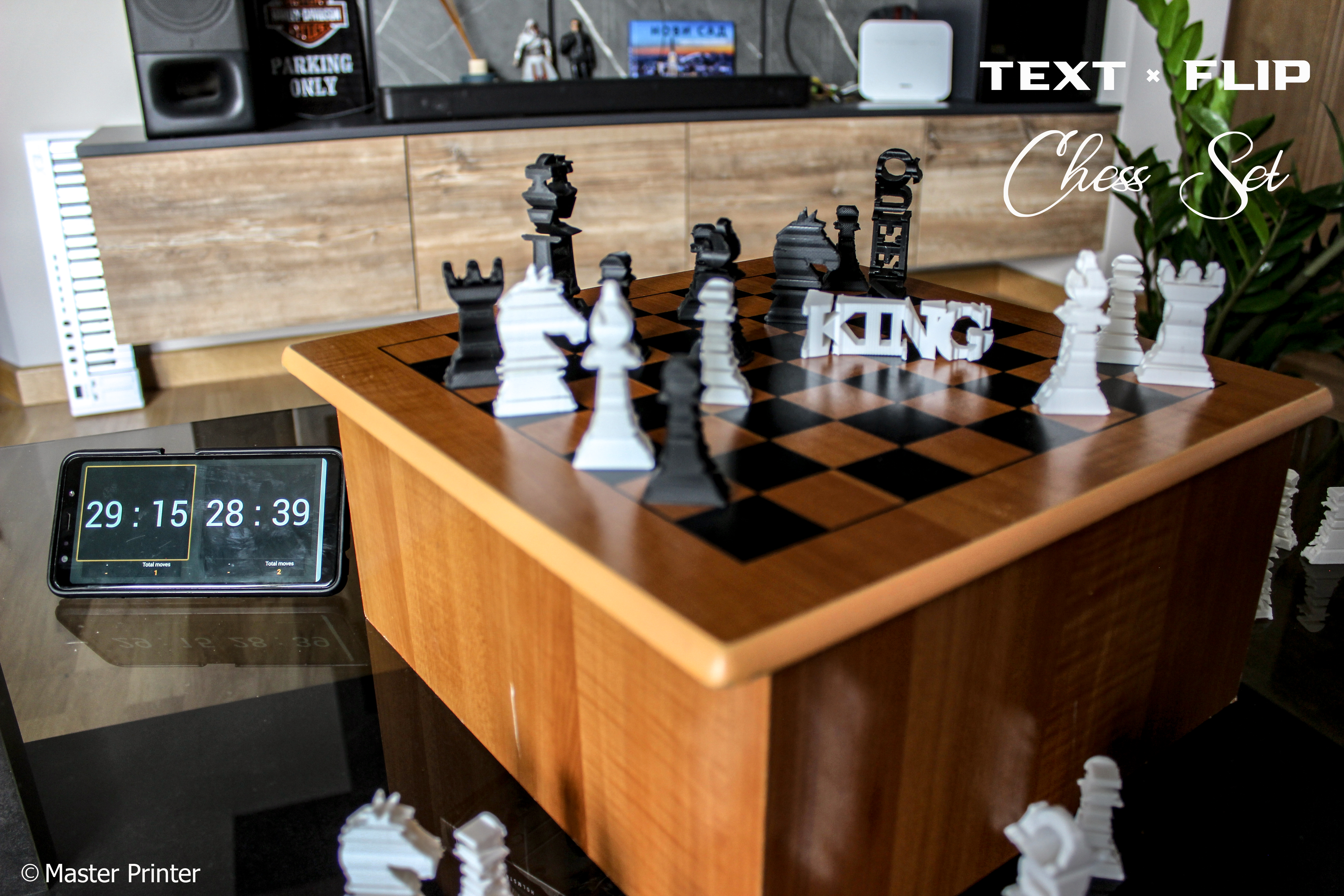 Text Flip - Chess Set, 3D models download