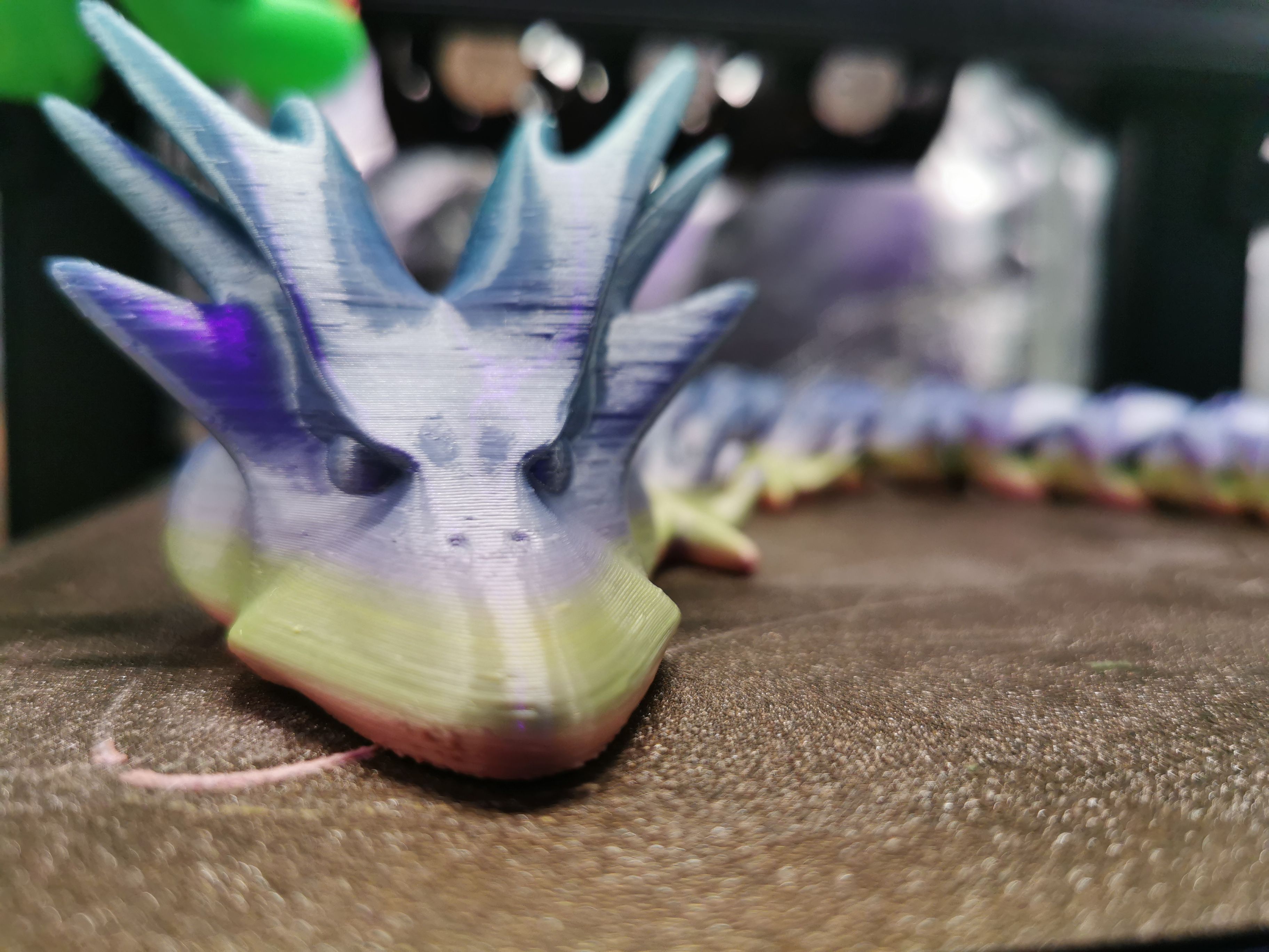 'HORNY DRAGON' - PRINT-IN-PLACE, ARTICULATED DRAGON | 3D models ...