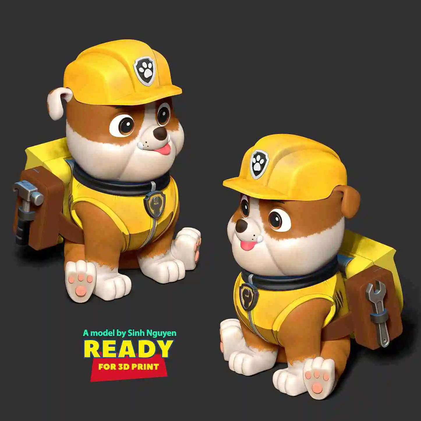 Rubble - Paw Patrol 3D Print Model by lovemodel