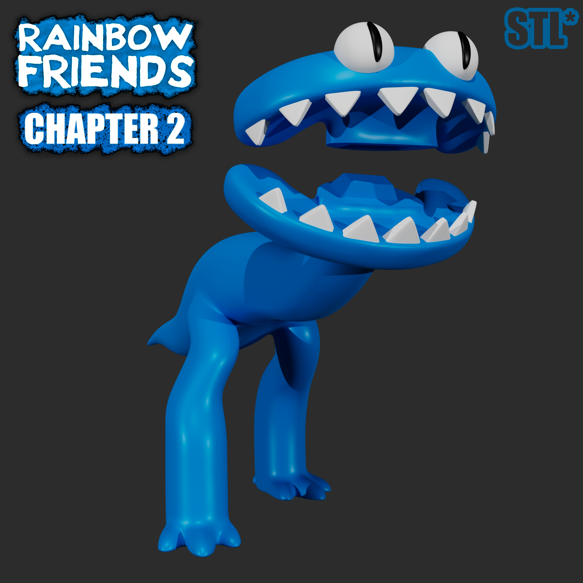 CYAN FROM RAINBOW FRIENDS CHAPTER 2 ROBLOX GAME V.2, 3D models download