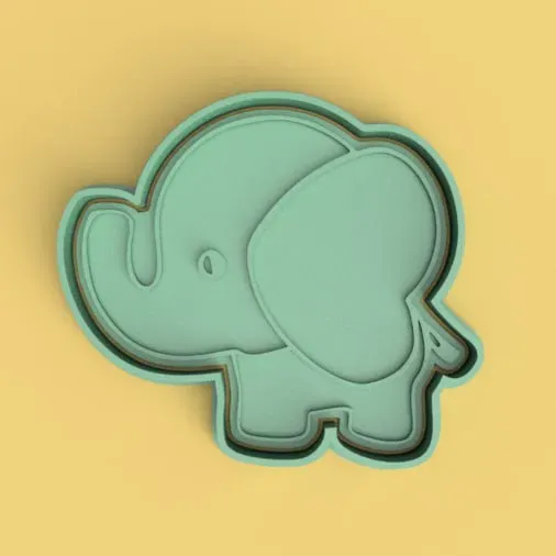 cortante + estampa de elefante bebe / baby elephant cutter