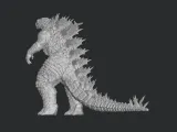 Godzilla stl file 3d printing, 3d print file, miniature-2