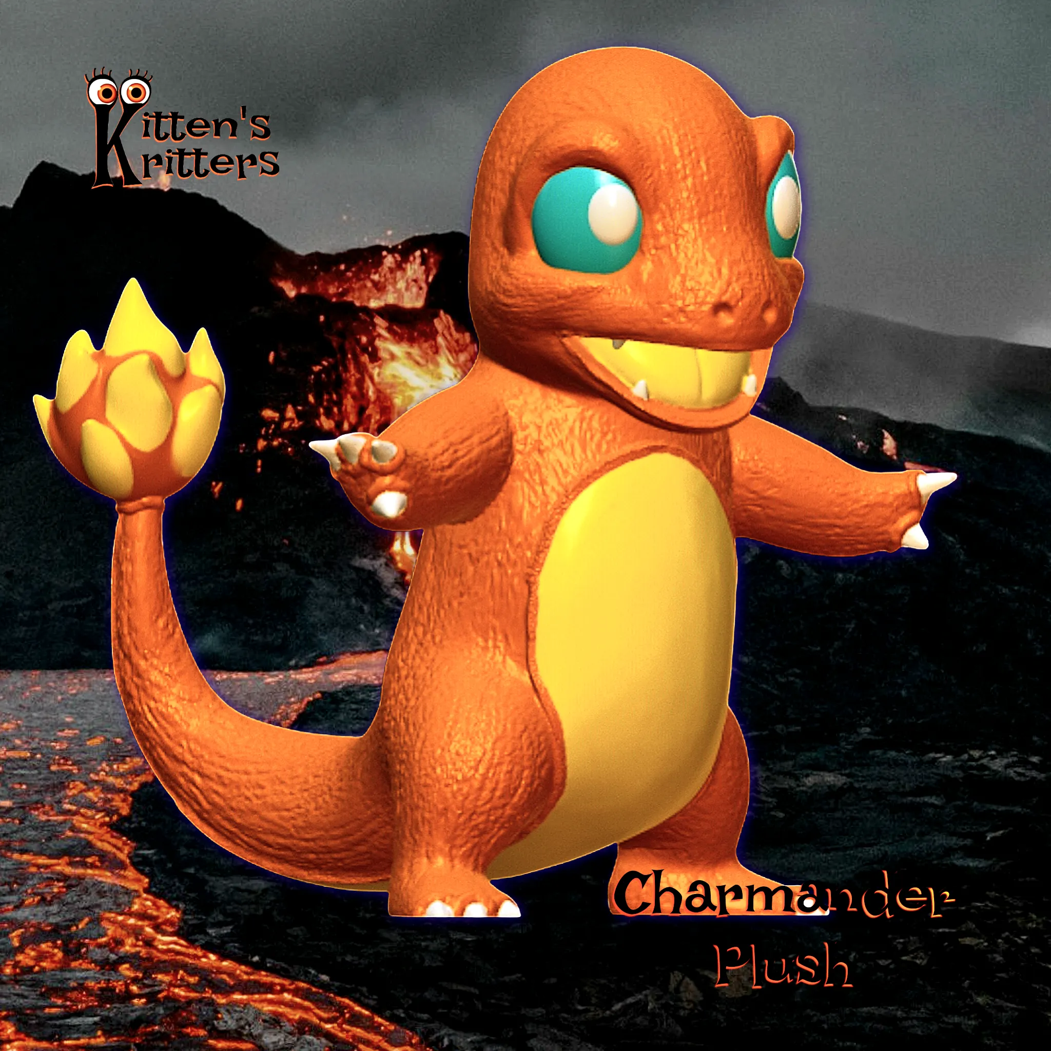 Charmander Pokemon Plushie Figurine Fanart