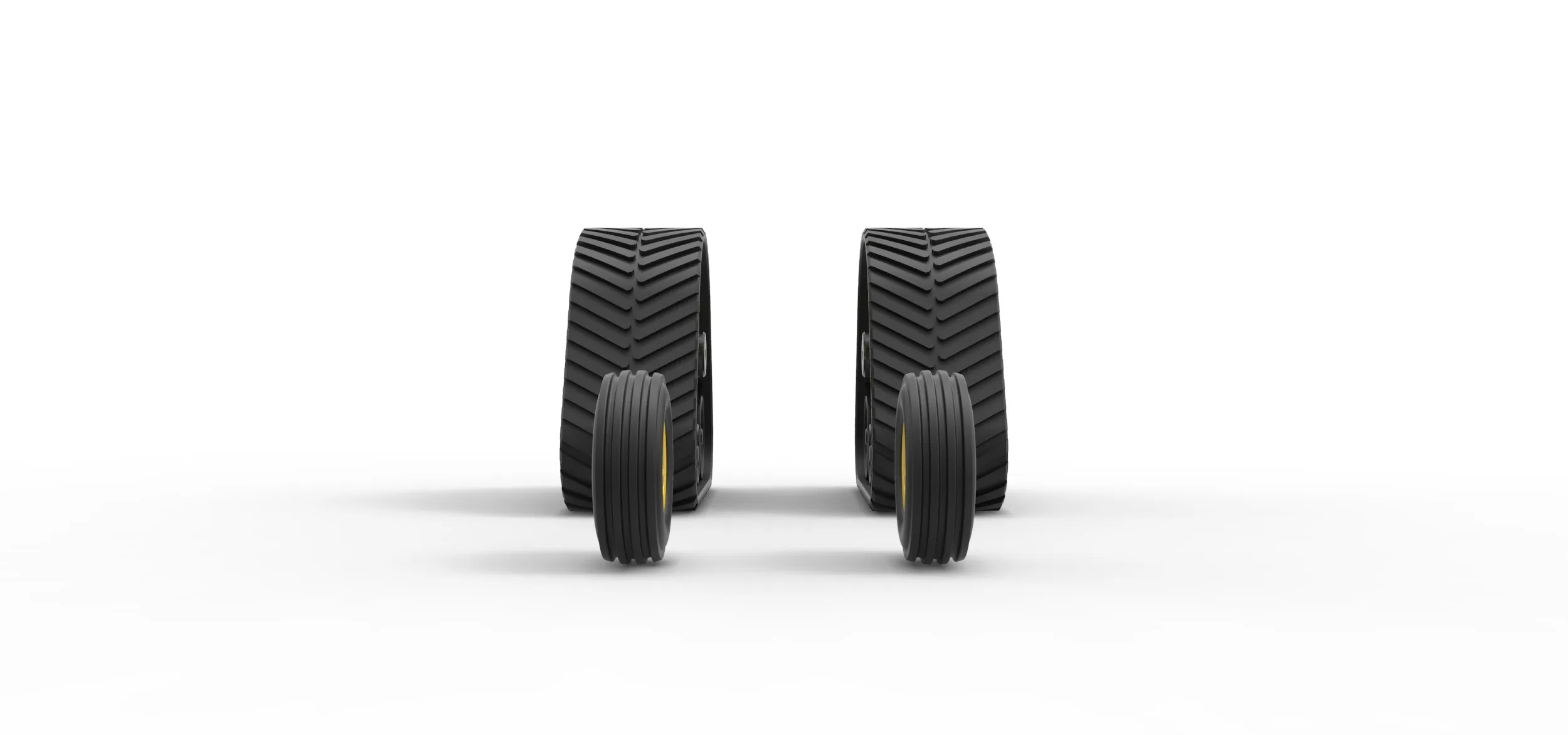 Wheel set of Pro Stock Pulling Tractor Version 2 Scale 1:25