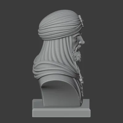 Mini Ruler Print Saladin Bust STL & 3MF File for 3D Printing | Other | Creality Cloud