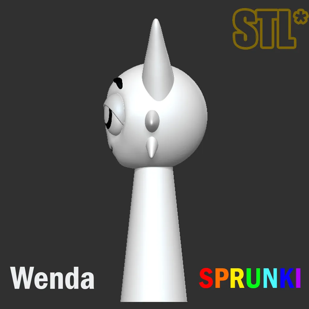 Wenda Sprunki 3D Incredibox Wenda STL 3D Character Fanart