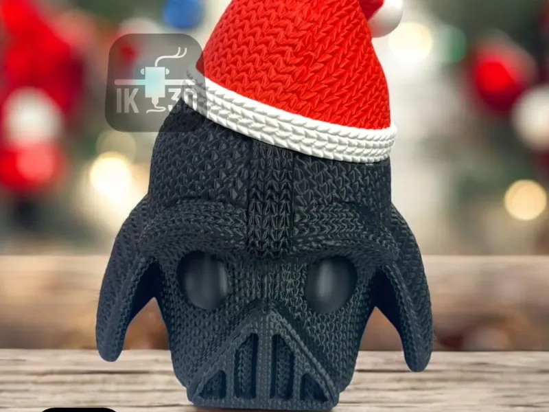 Knitted Darth Vader Santa Hat