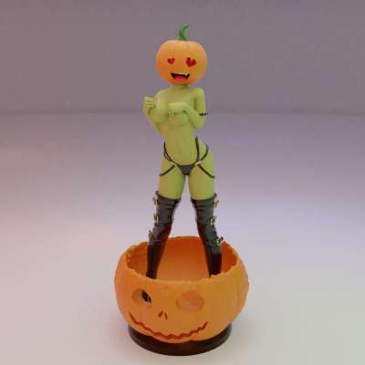 Halloween Jacqueline O' Lantern Figurine (Pumpkin Girl)