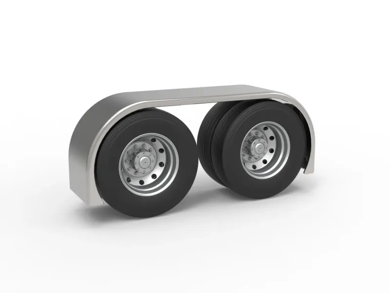 Semi truck Rear fenders Set 3 Scale 1:25