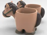 Horse - flower pot planter, pencil holder - 3mf stl-4