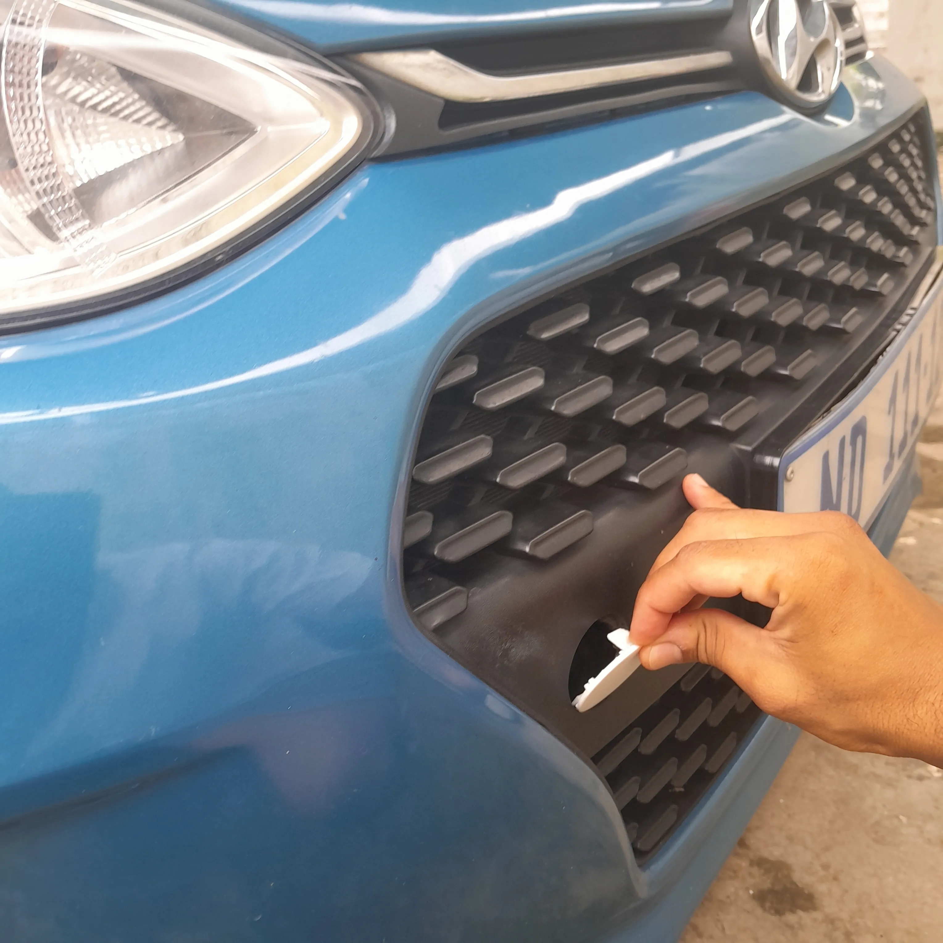 Hyundai Grand i10 - Front Bumper Tow Hook Eye Cover Cap - 86