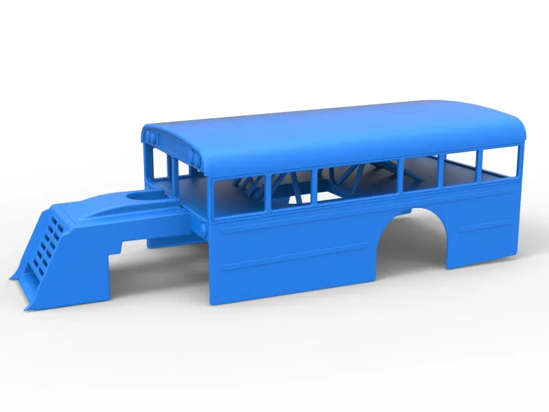 Shell of Outlaw Figure 8 Modified stock car School bus 1:25
