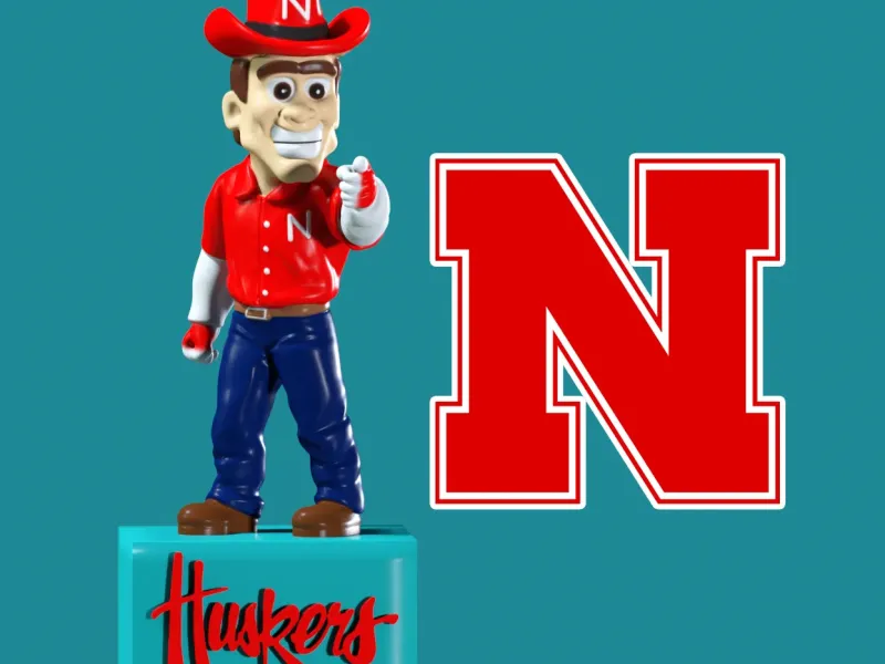 NCAA - Herbie Husker - Nebraska Cornhuskers mascot statue