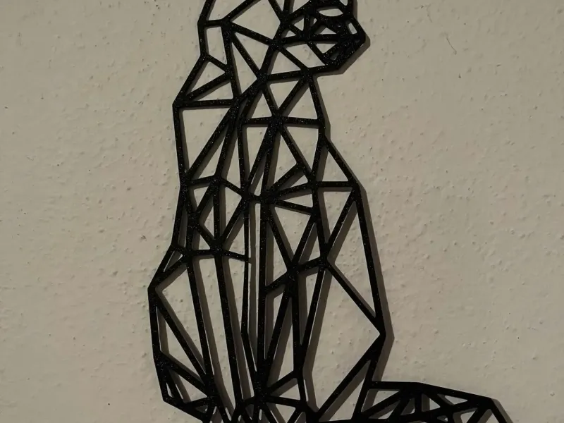 Decorazione murale a forma di gatto
