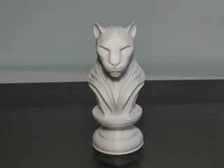 Elegant panther bust