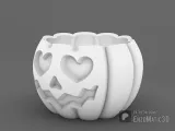 Heart Eyes Pumpkins - love - planter pencil holder 3mf STL-4