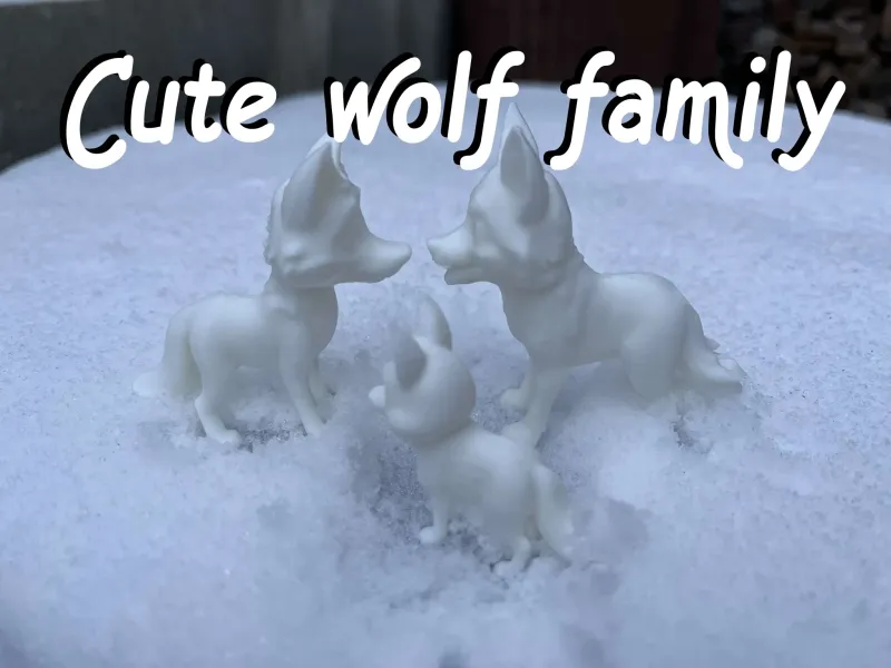 Adorabile famiglia di lupi