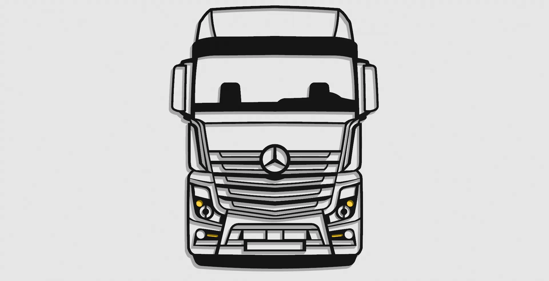 mercedes benz actross silueta delantera