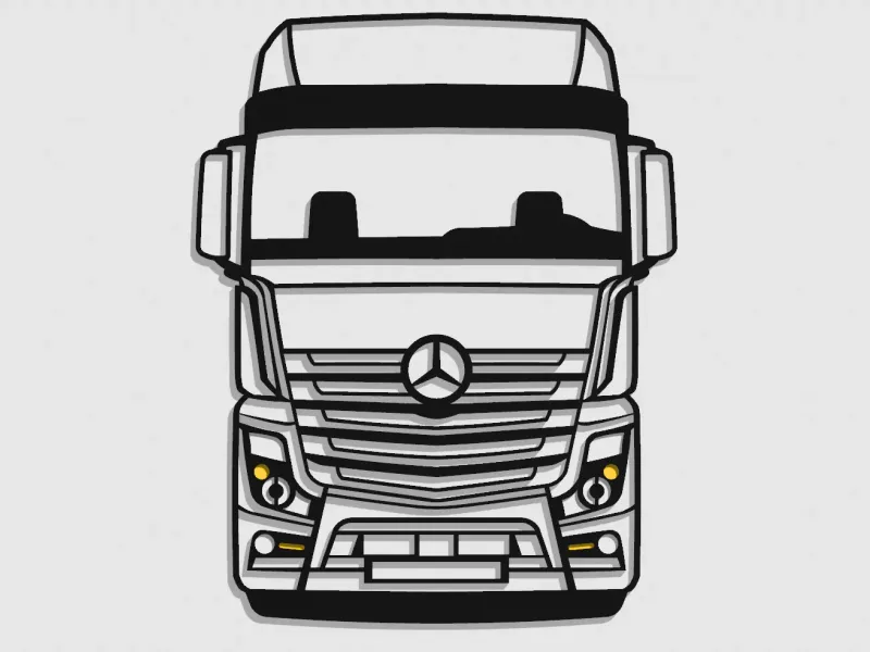 mercedes benz actross front silhouette