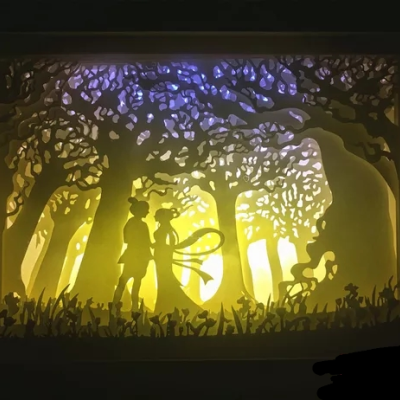 Shadow Box Light-The Cowherd and the Weaver Girl(2)