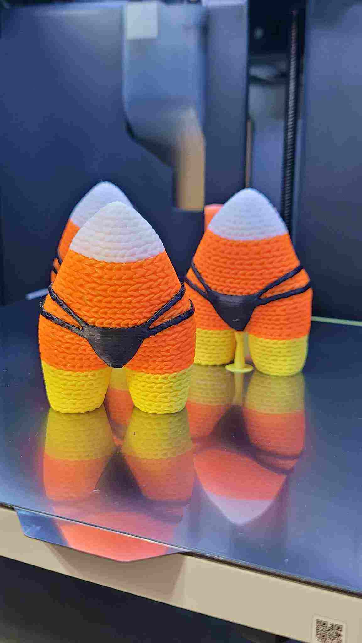 KNITTED CANDY CORN WITH BOOTY AND G-STRING