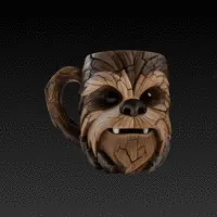 Chewbacca Wood Stone Mug-2