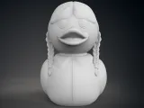 Cute Wednesday Addams Rubber Duck-2