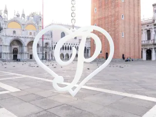 Heart with P Earring for San Valentine
