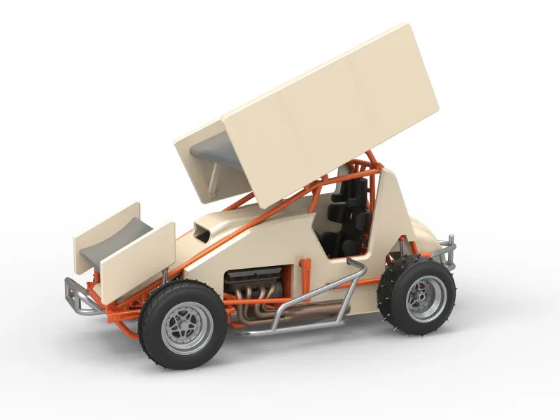 Winged Sprint car for Ice Scale 1:25
