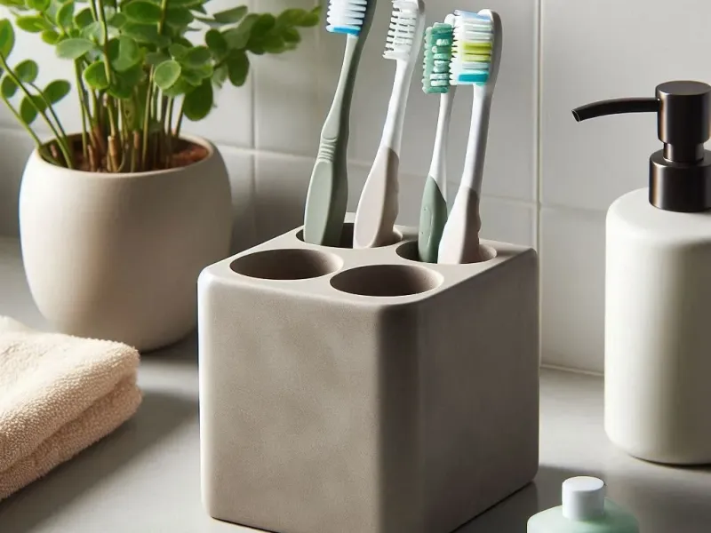 Toothbrush Holder "Four Tube" – with Four Seperate Chambers