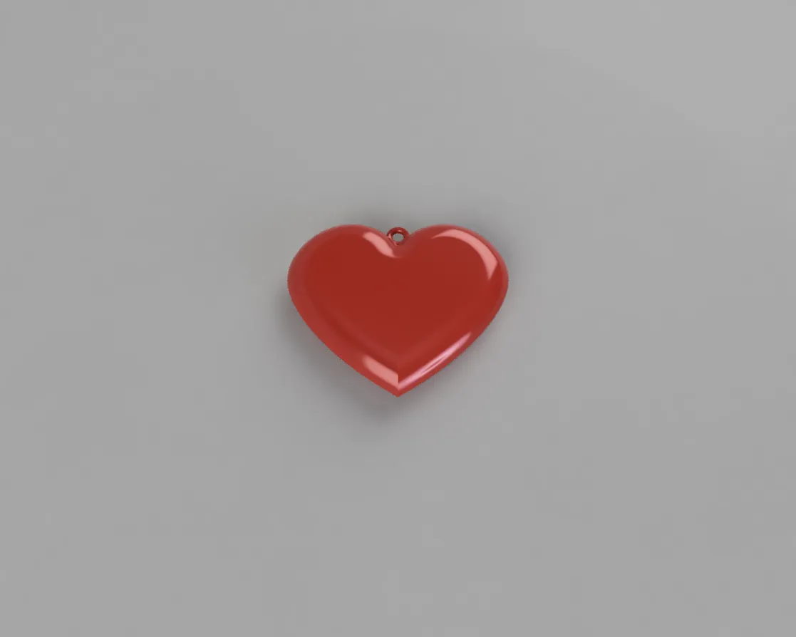 3d heart mold, necklace or keyring