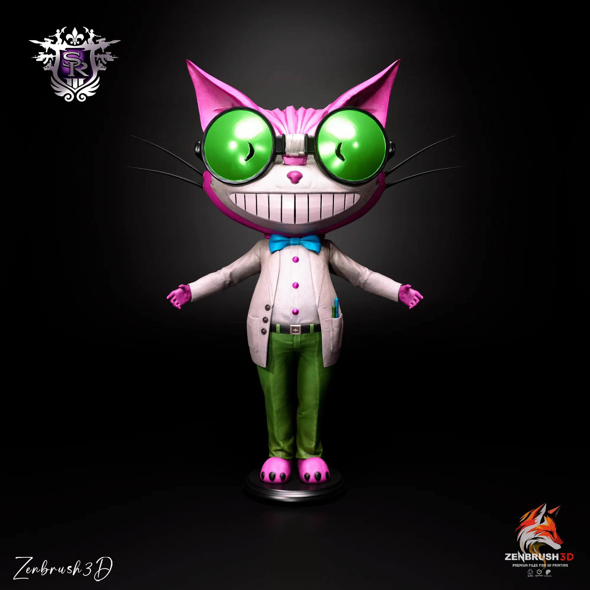 Kids STL Download - GENKI CAT - SAINTS ROW 3D PRINTINGby ZENBRUSH3D