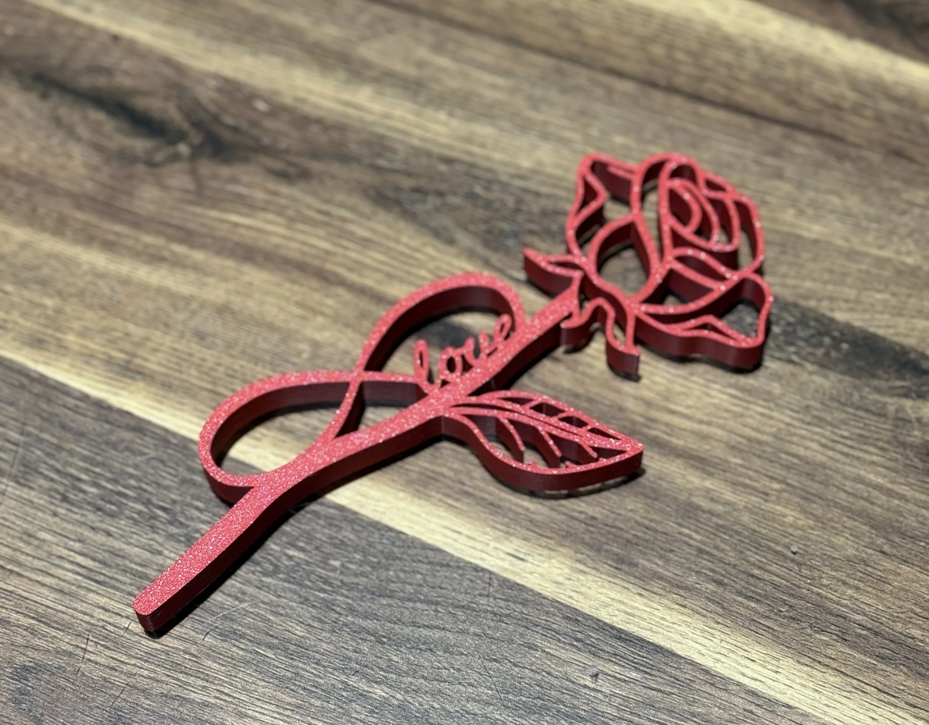 ROSE WITH MINI VASE / THREE DIFFERENT ROSE DESIGNS