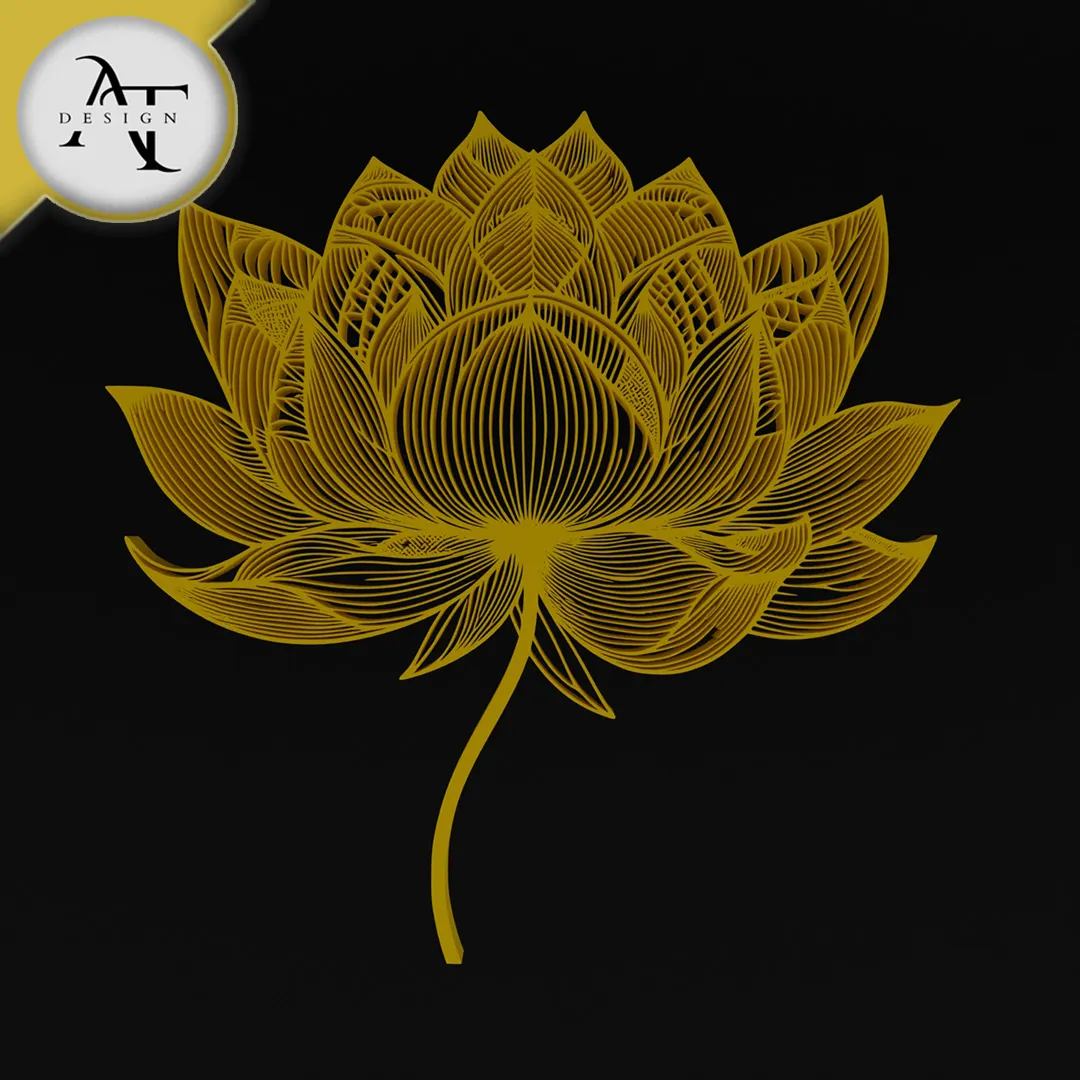 Lotus - Geometric - 2D Wall Art Decor