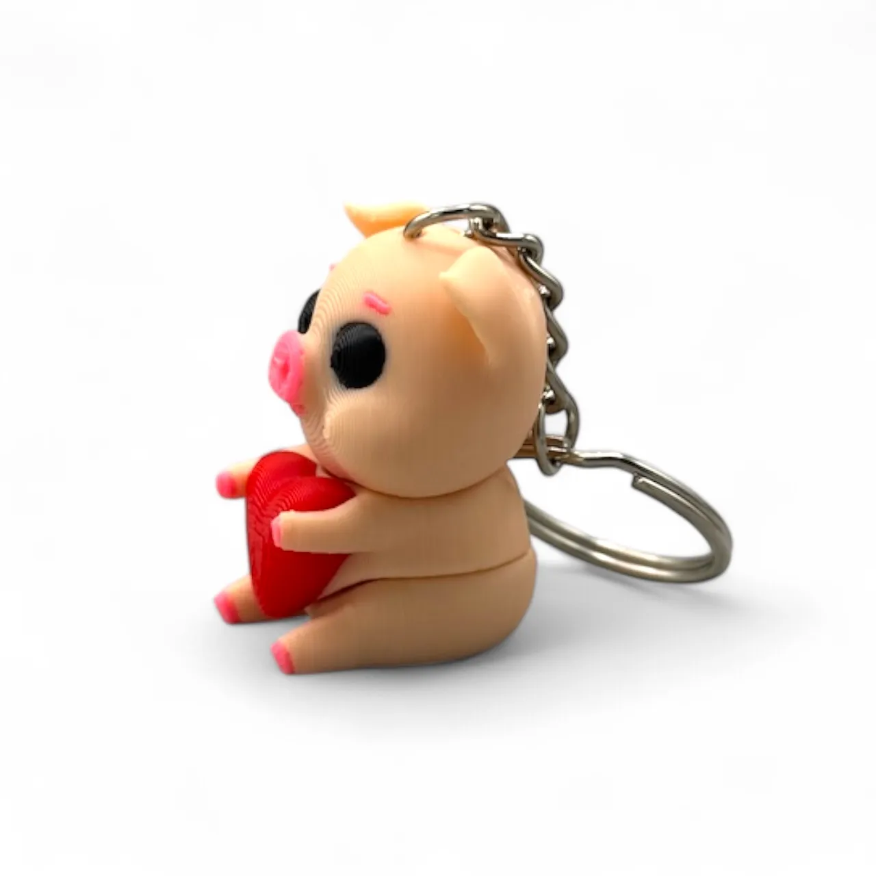 Flexi Pig with Heart – Valentine's Keychain & Figurine Set