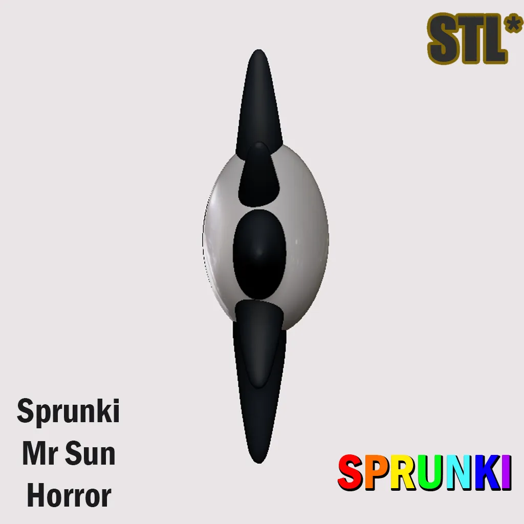 Sprunki Incredibox Mr Sun Horror 3D Character Fanart