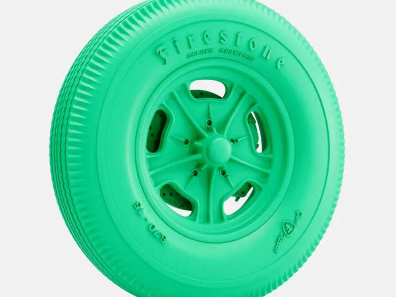 1/24 Scale, 15x4.5 Starburst Wheel, Firestone 670 Tire
