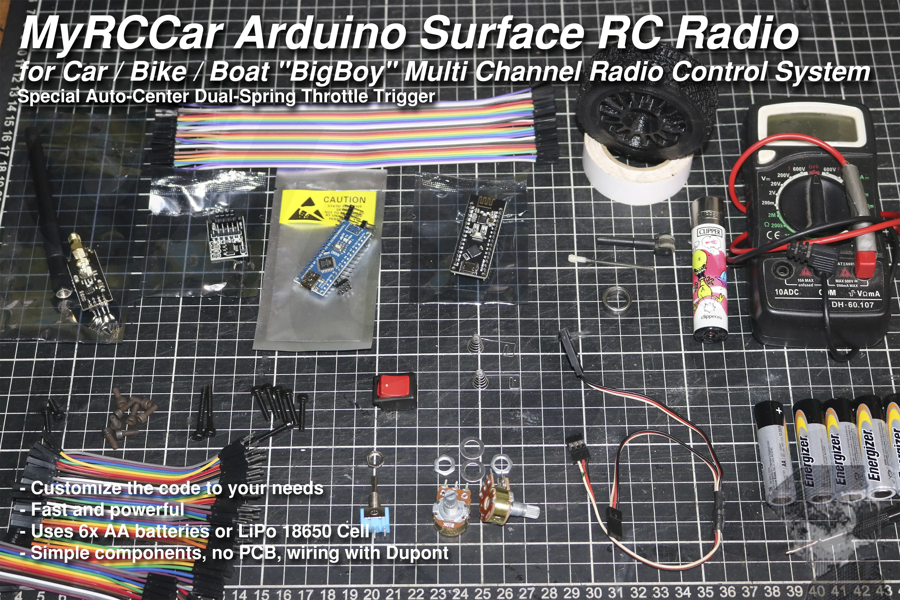 MyRCCar Arduino Surface Radio for RC Car / Bike / Boat