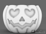 Heart Eyes Pumpkins - love - planter pencil holder 3mf STL-3