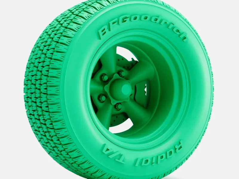 1/24 Scale, 15x10 Torq Thrust D Wheel, BFGoodrich T/A Tire