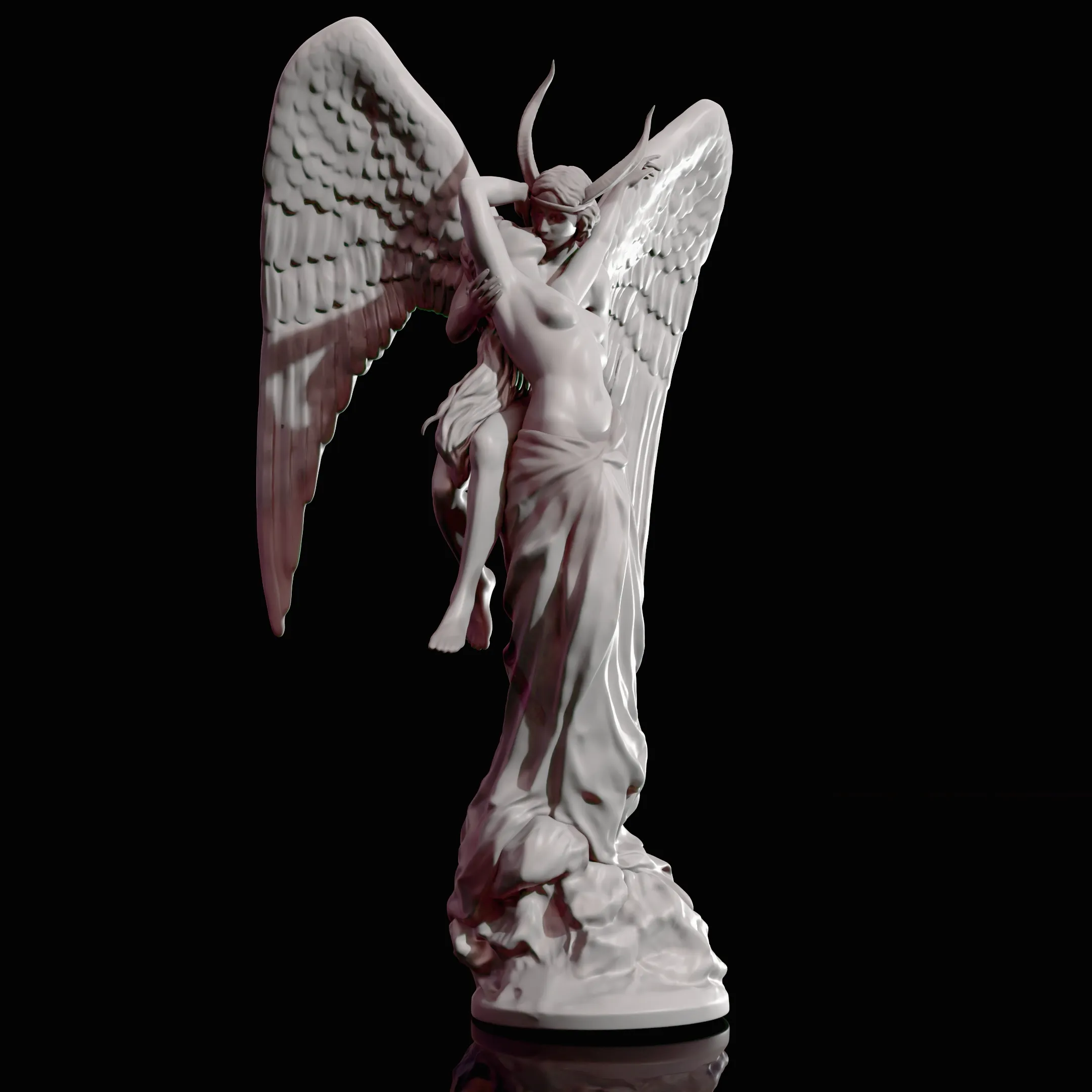 Angel and Devil Sculpture